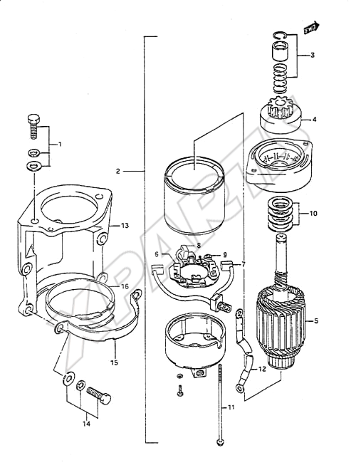  Starting Motor til Suzuki motor